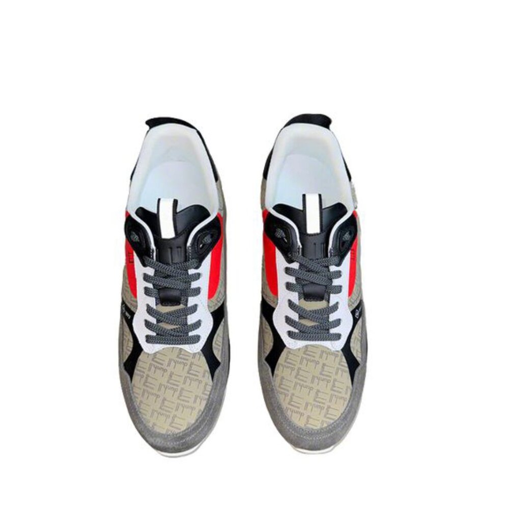 Dunhill Mens Logo Printed Sneakers Tan